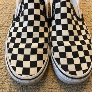 Vans Classic slip-ons, black and white checkered